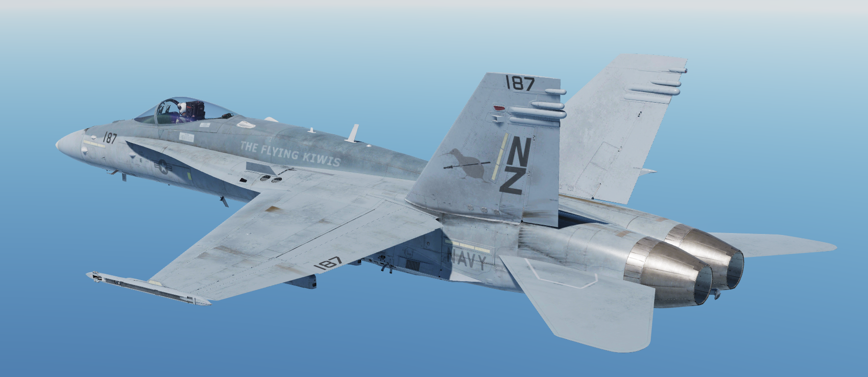 Official "The Flying Kiwis" F/A-18C Low Vis livery by Rhino