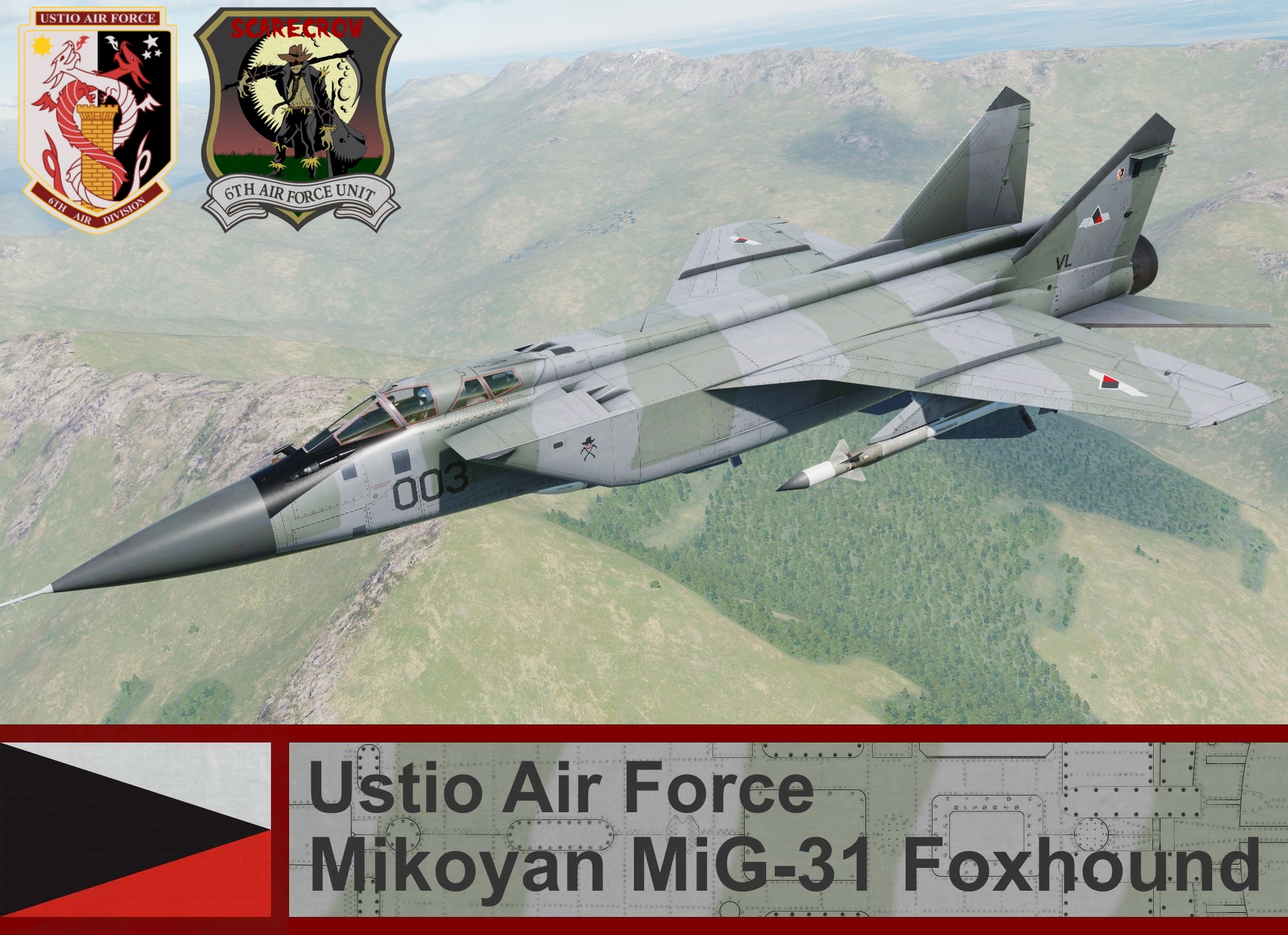 Ustio Air Force Mig 31 Foxhound Ace Combat Zero 6th Afu
