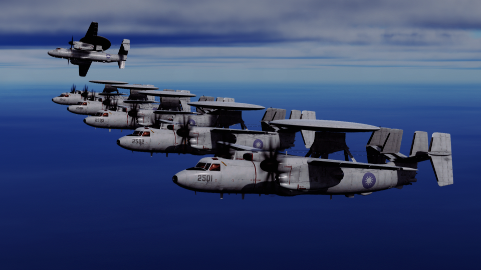 Republic of China Air Force (Taiwanese Air Force) E-2K Liveries Pack (Low  vis version) (Version