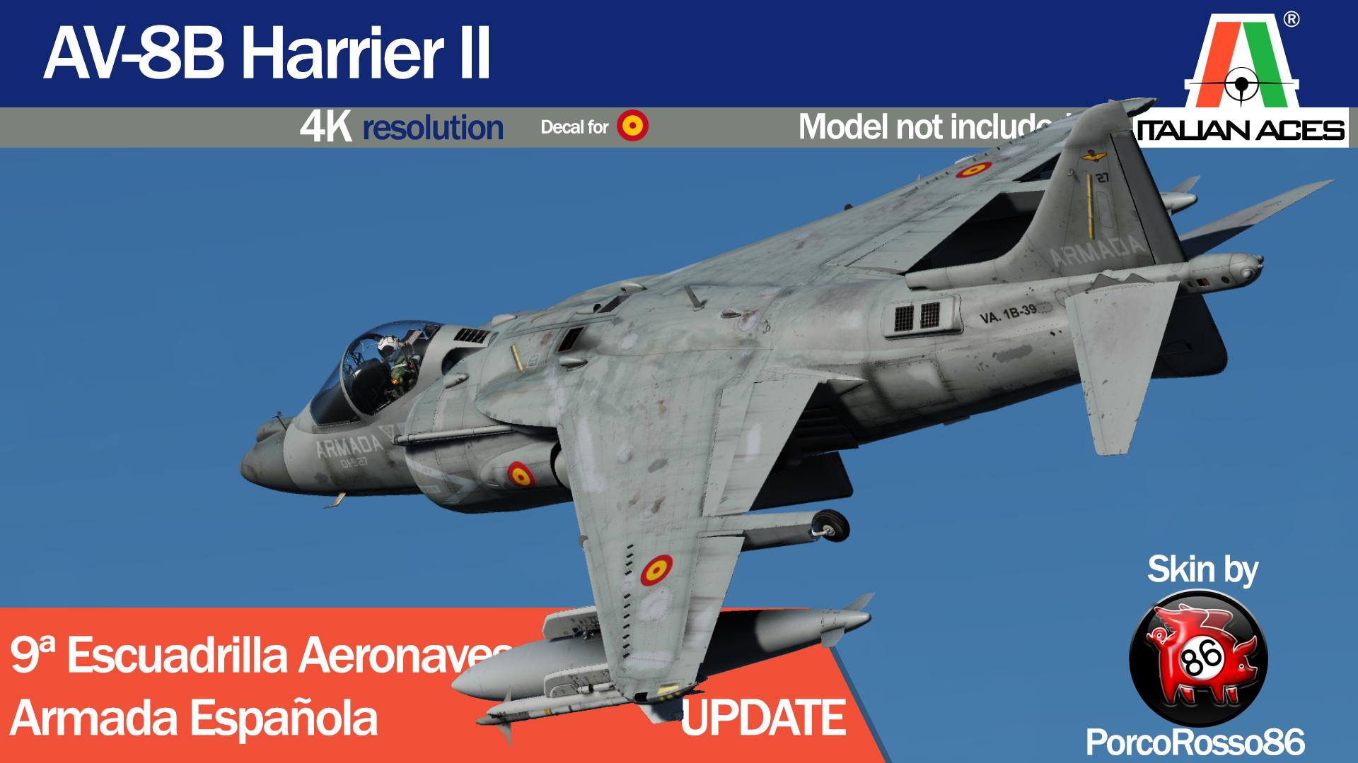 AV-8B Harrier II 9a Escuadrilla Aeronaves UPDATE