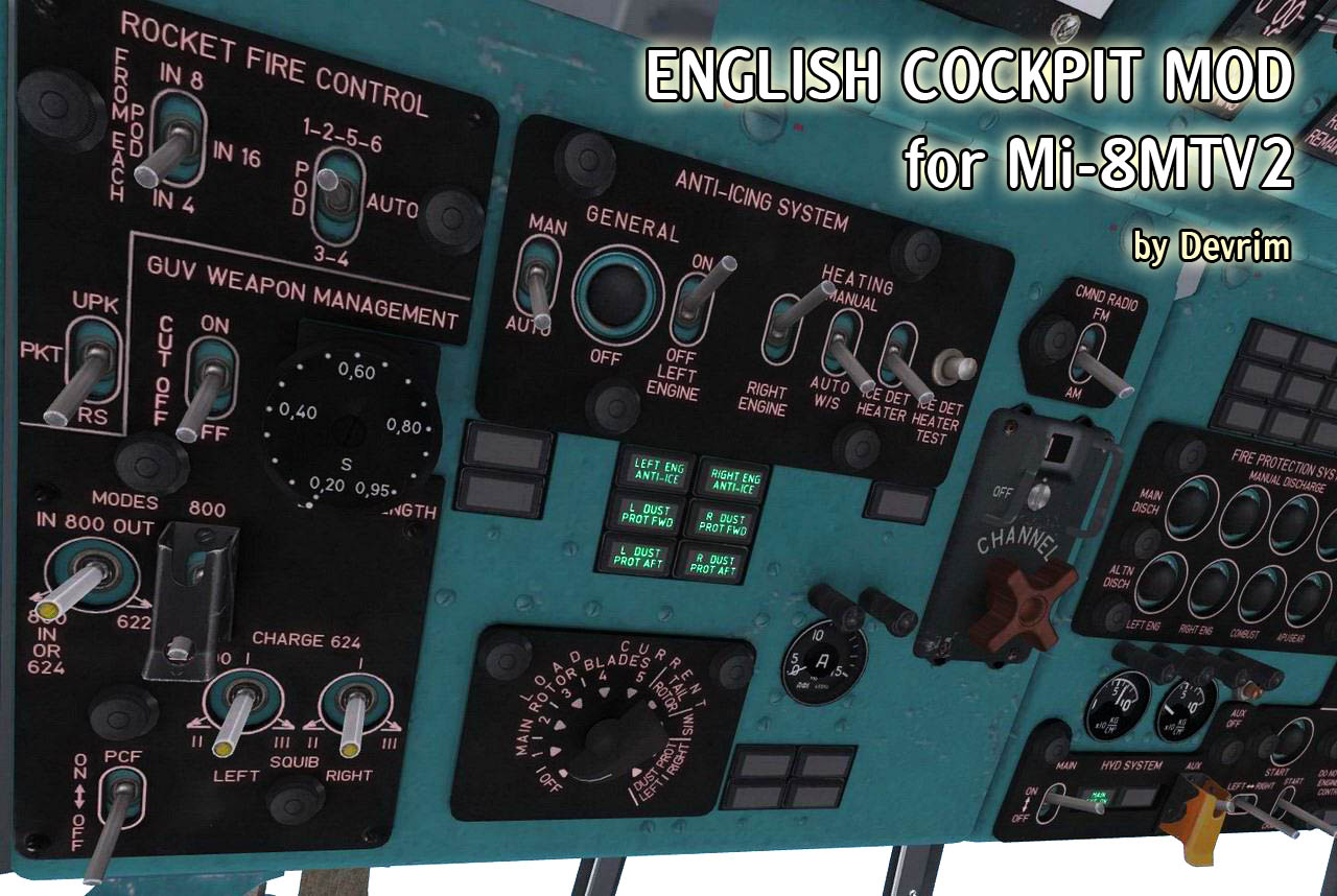 DCS: Mi-8 MTV2 Complete English Cockpit Mod