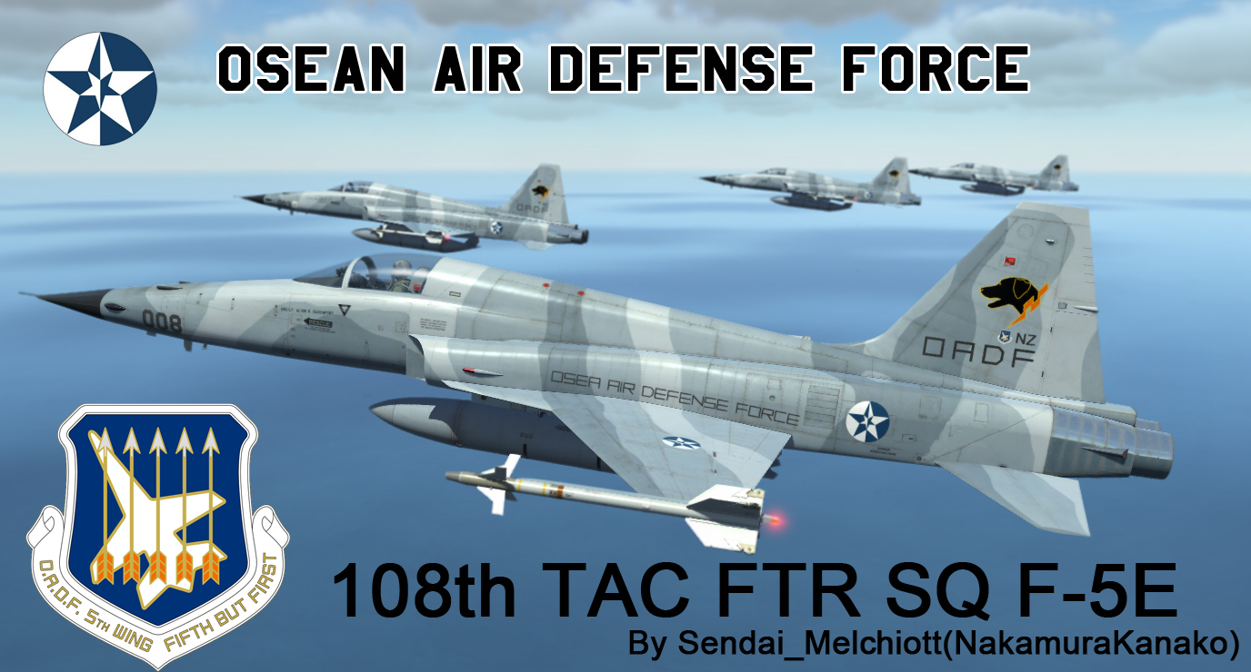 F-5E Tiger II Osean Air Defense Force Wardog Squadron Skin (ALL) From Ace  Combat 5