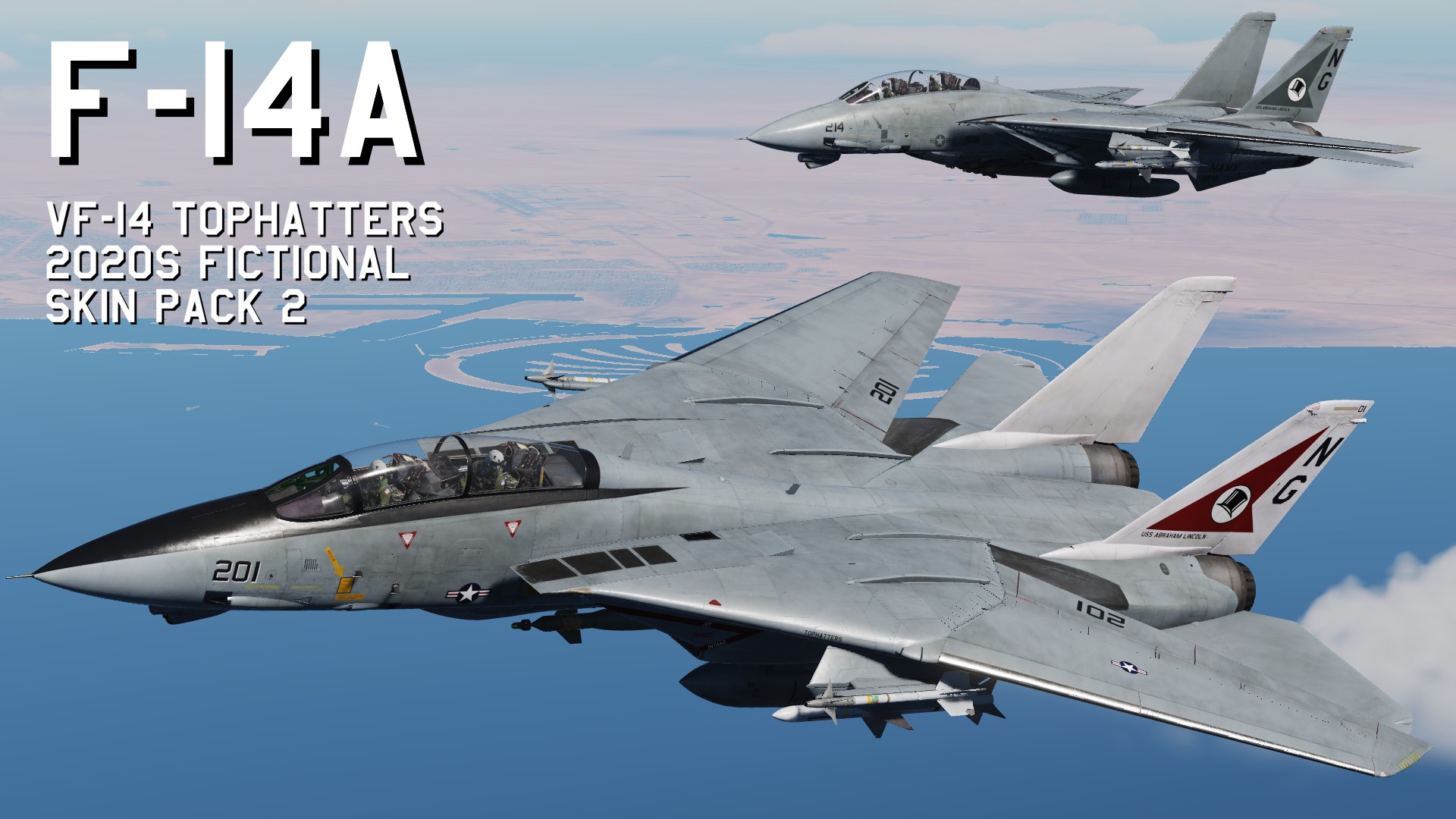 F-14A VF-14 Tophatters 2020s fictional Skin Pack 2