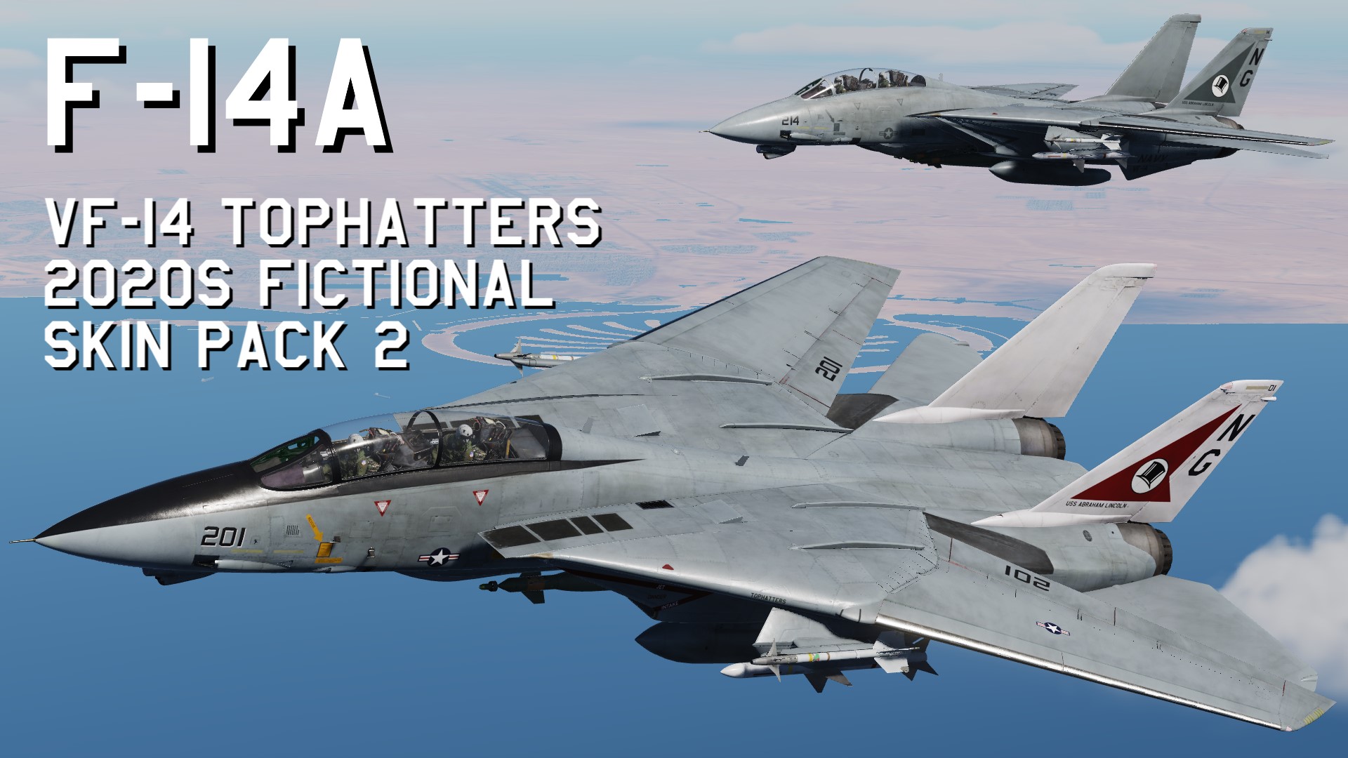 F-14A VF-14 Tophatters 2020s fictional Skin Pack 2 update 2024/10/26