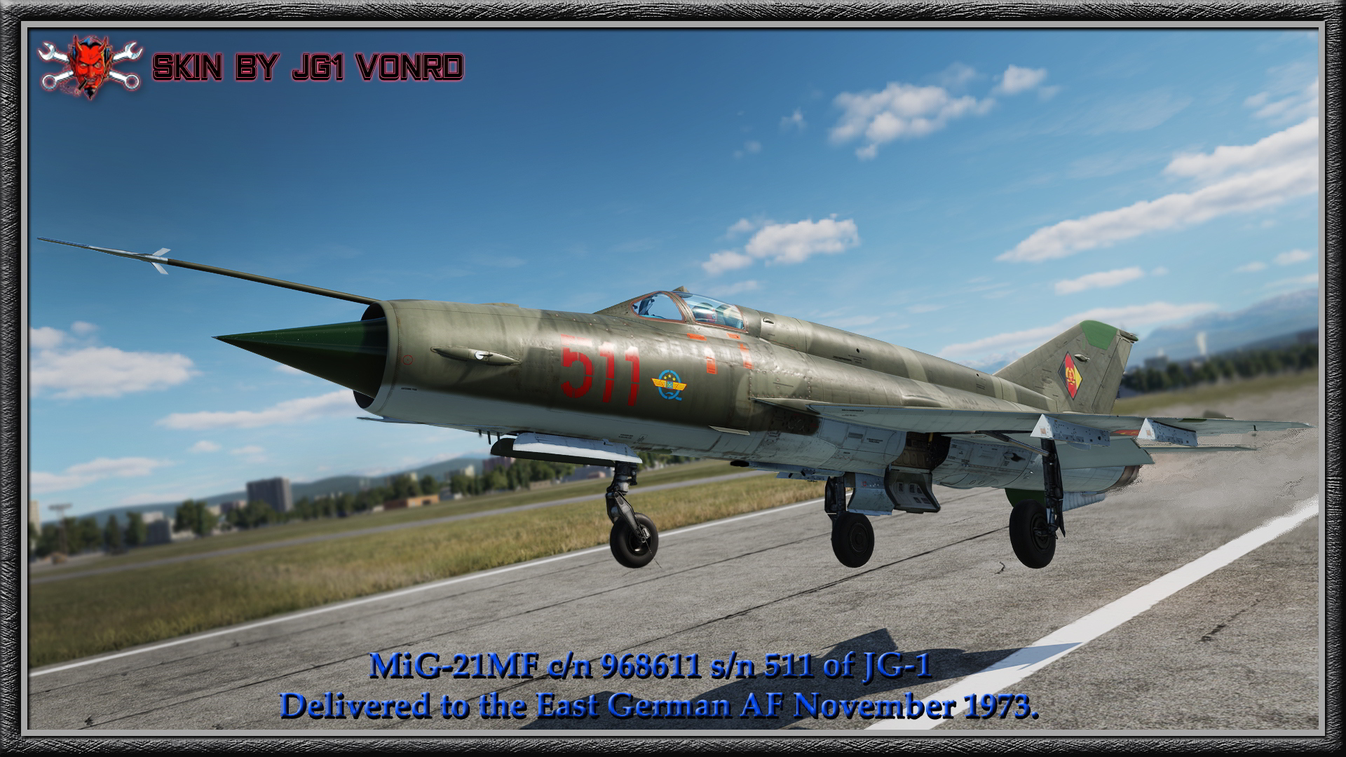 JG1_MiG-21Bis_=Q=Green 511 and JG1_MiG-21Bis_=Q=Green BORT